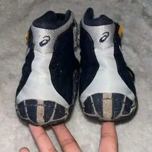 Asics | Shoes | Dark Blueyellow Aggressor 2 Wrestling Shoes  display picture 3